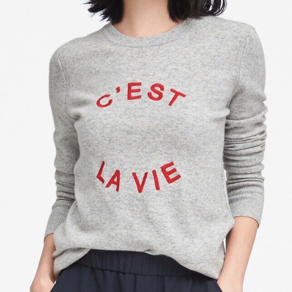 Banana Republic sweater with writing size XS